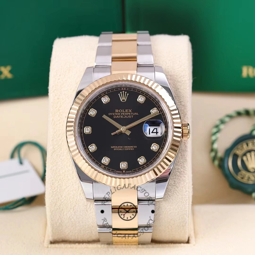 Rolex Datejust 41 Black Diamond Dial M126333 0005 Men's Watch - QualitySwissReplica