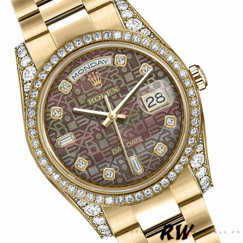Rolex Day-Date 118388 MOP Jubilee Diamond Dial 36mm Unisex Replica Watch - QualitySwissReplica