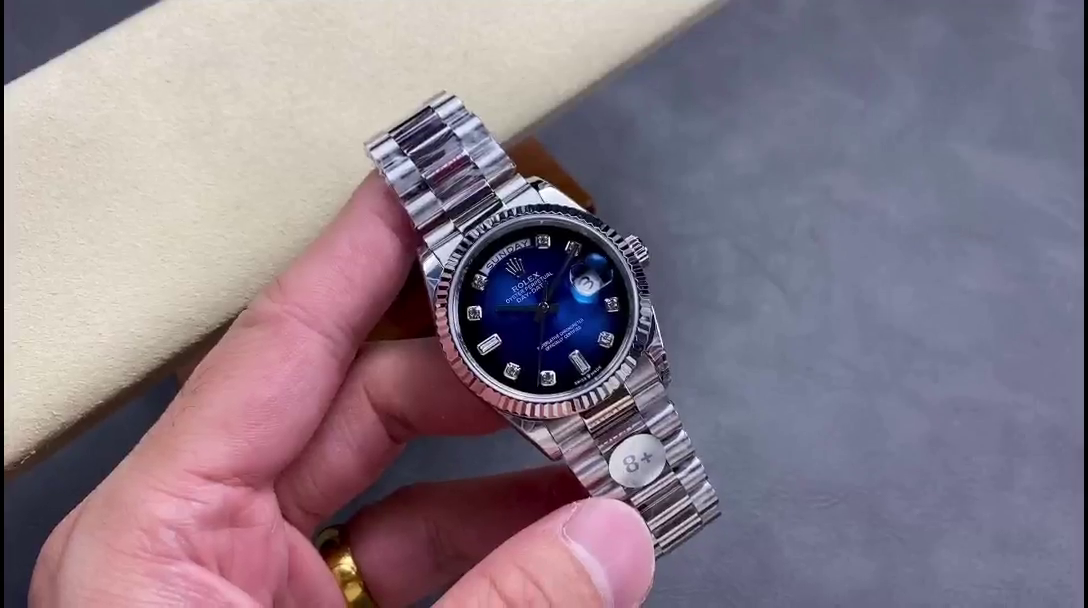 Rolex Day Date 36 Blue Ombre Dial m128236 0005 - QualitySwissReplica