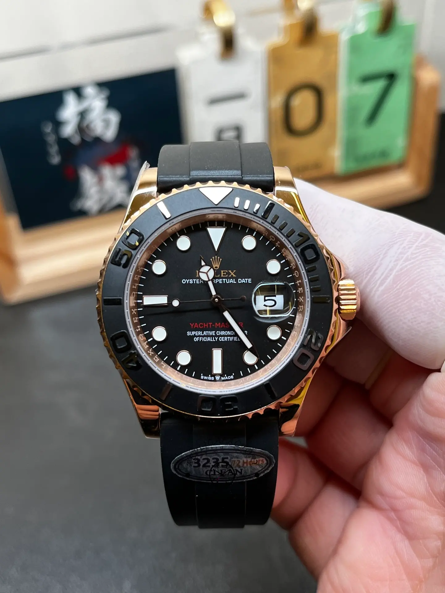 Rolex Yacht-Master 126655 40mm Automatic Black Dial 18kt Everose Gold Watch - QualitySwissReplica