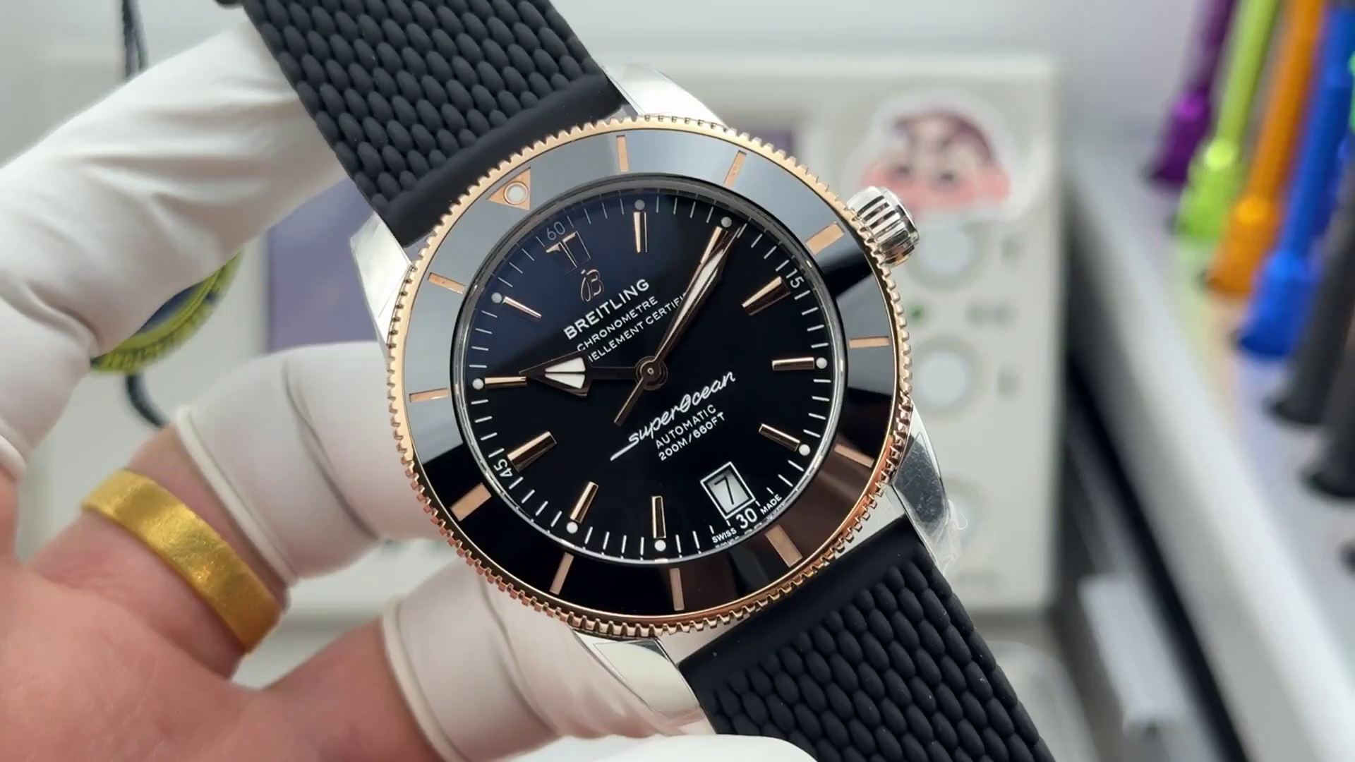 Breitling Replica UB2010121B1S1 Superocean Heritage Automatic 42 Rubber Strap - QualitySwissReplica