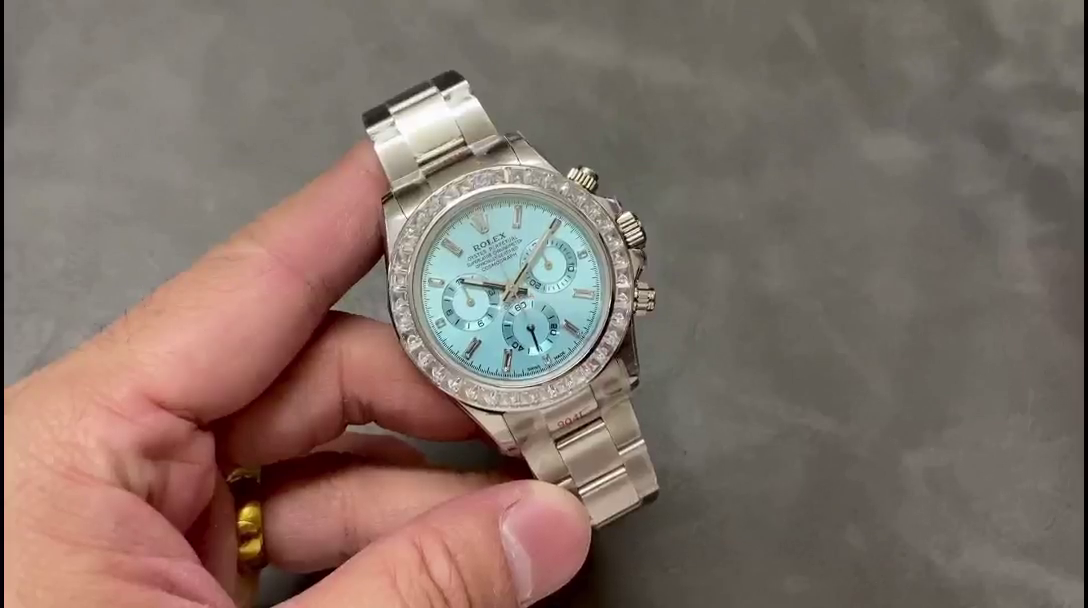 Rolex Daytona Oyster Perpetual Platinum Ice Blue Dial 116576TBR - QualitySwissReplica