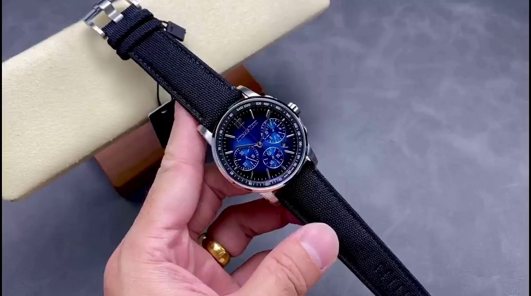 AP CODE 11.59 Smoked Blue Dial 1:1 Clone 26393BC.OO.A002KB.01 Nylon Strap - QualitySwissReplica