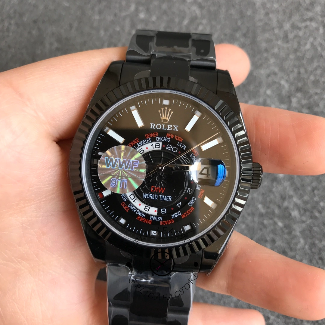 Rolex Sky Dweller PVD Coated Case DIW Limited Edition Black Dial 42MM Men's Watch - QualitySwissReplica