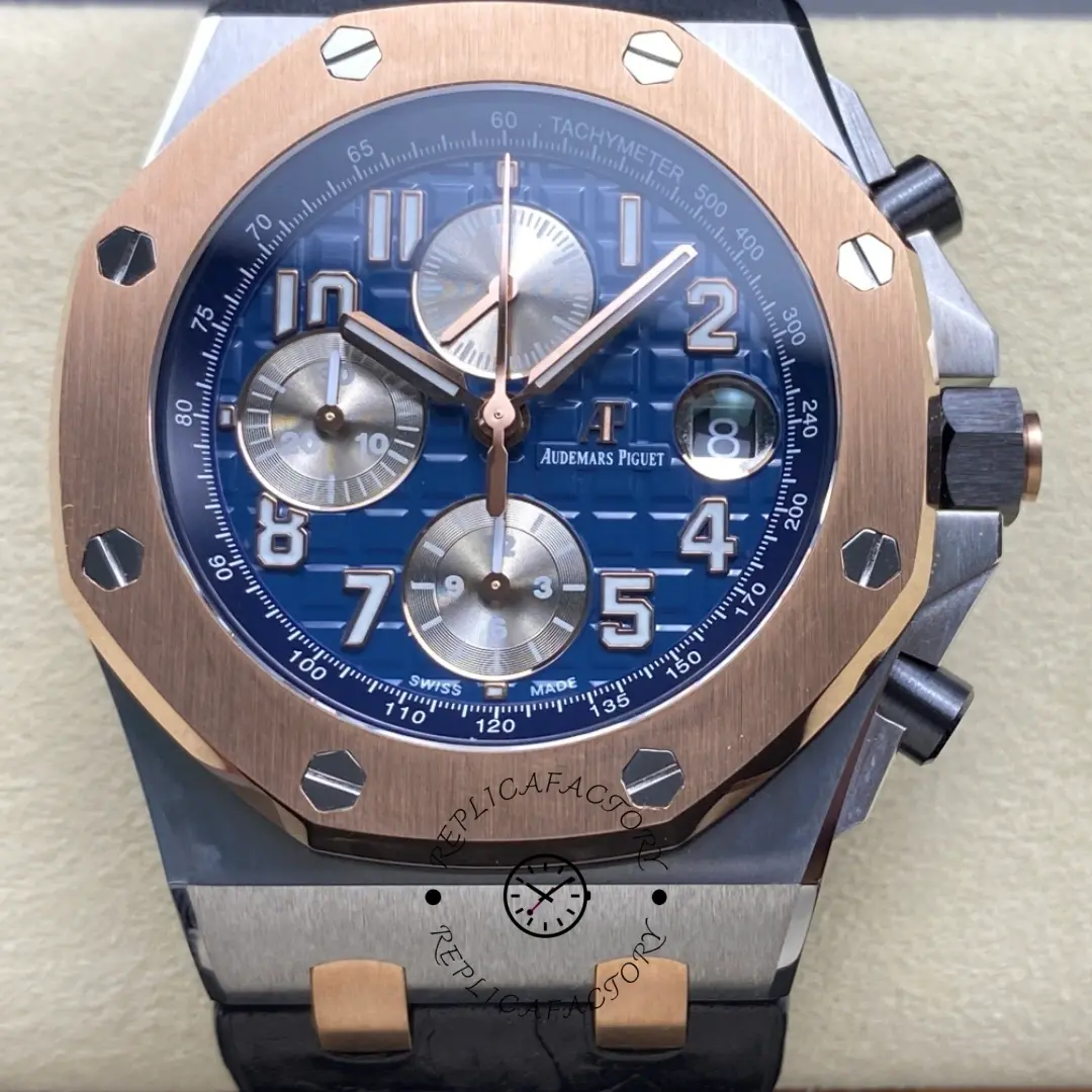 AP Royal Oak Offshore 42 Two-Tone 26471SR.OO.D101CR.01 Leather Strap 1:1 Clone - QualitySwissReplica