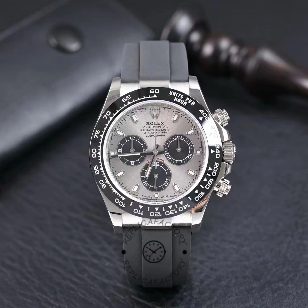 Rolex Daytona 116519 White Gold Grey Dial 40mm Mens Replica Watch - QualitySwissReplica