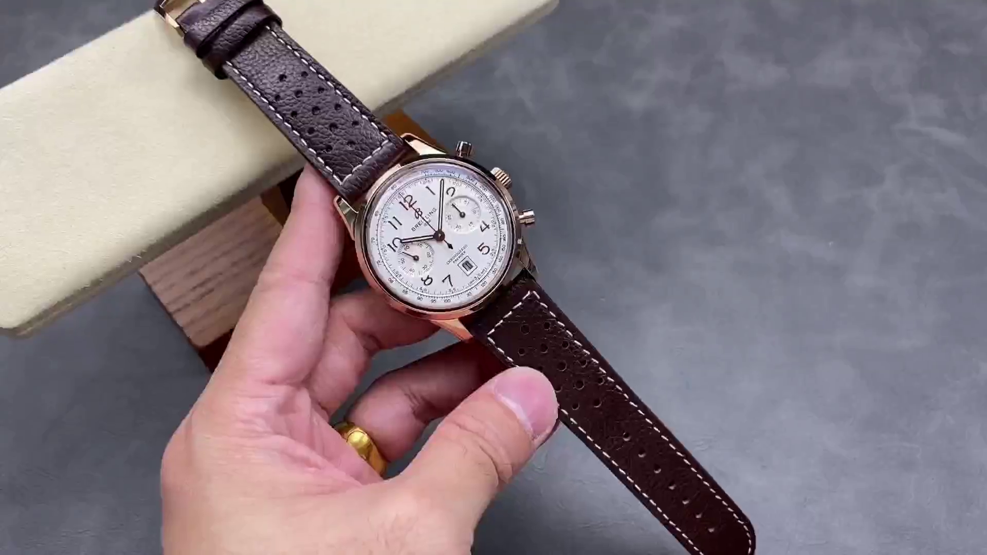 Breitling Premier B01 RB0145371G1P2 Rose Gold 42 Replica - QualitySwissReplica