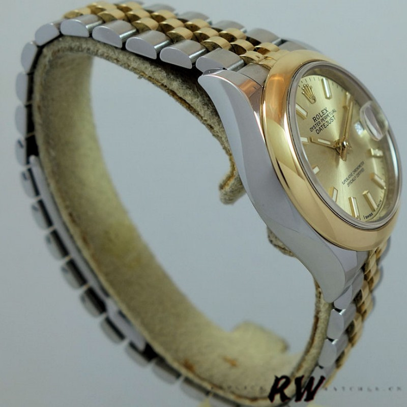Rolex Datejust 279163 Champagne Index Dial Domed Bezel 28mm Lady Replica Watch - QualitySwissReplica