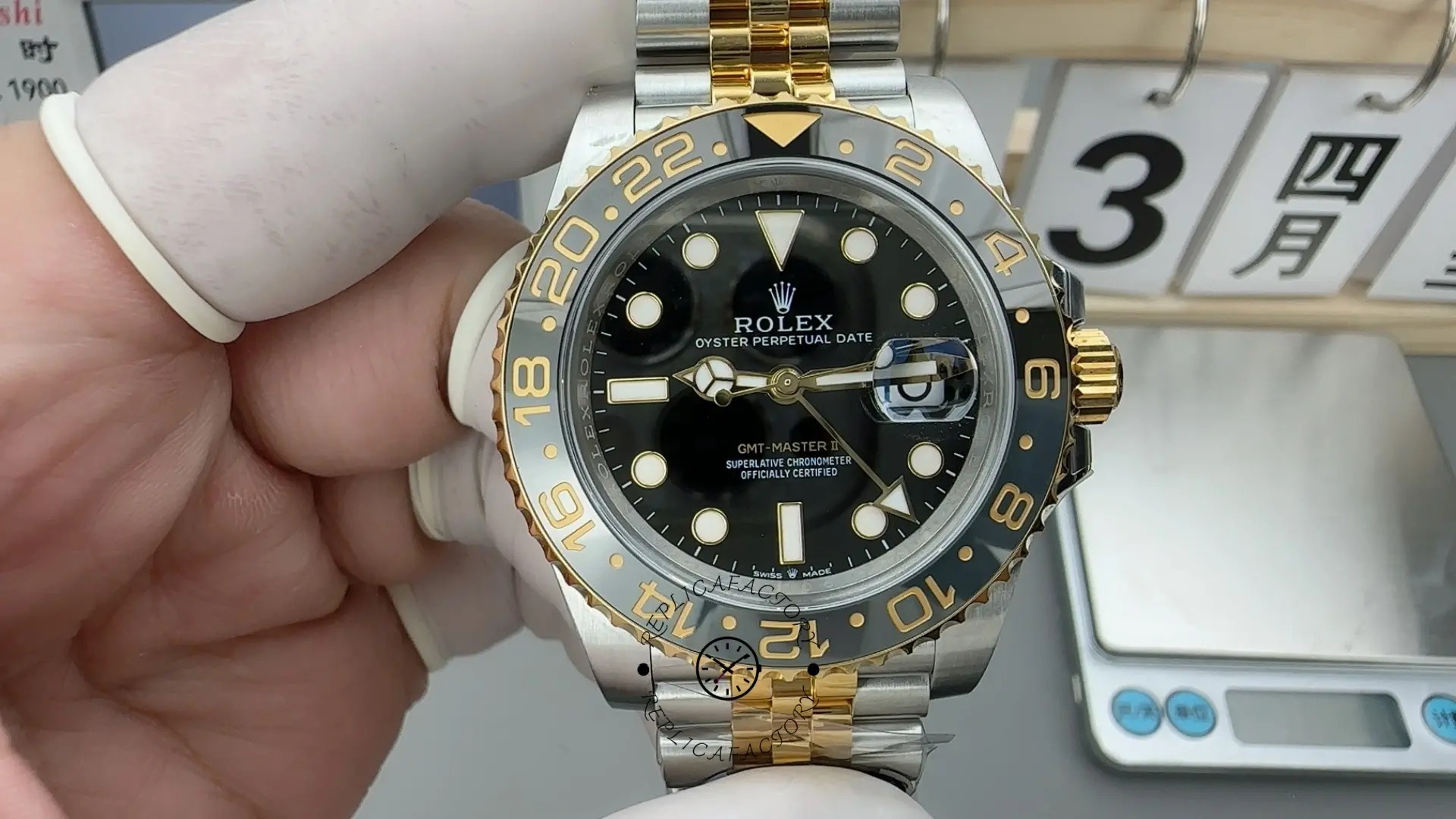Rolex GMT Master II Black Dial Steel 18kt Yellow Gold 126713GRNR 0001 Men's Watch - QualitySwissReplica
