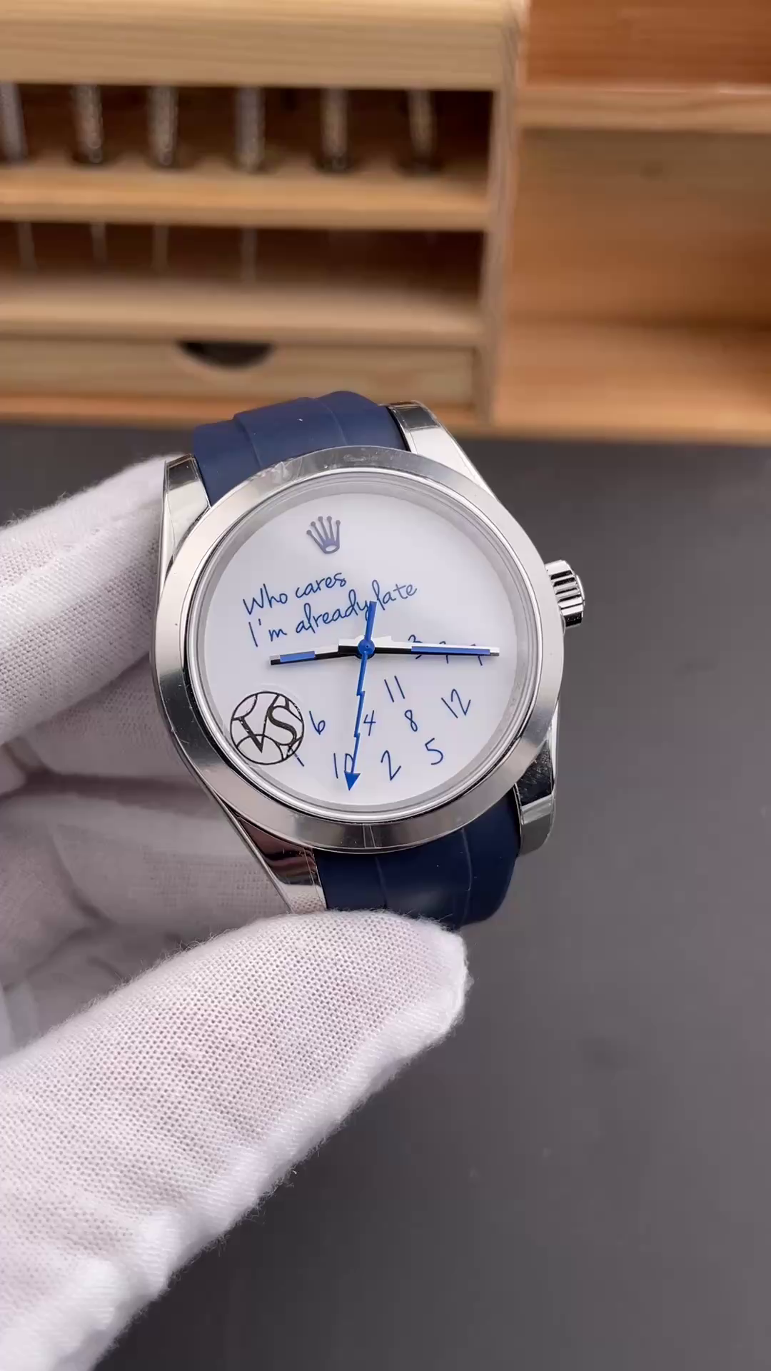 1:1 Clone Rolex Milgauss 116400 Who Cares I'm Already Late - QualitySwissReplica