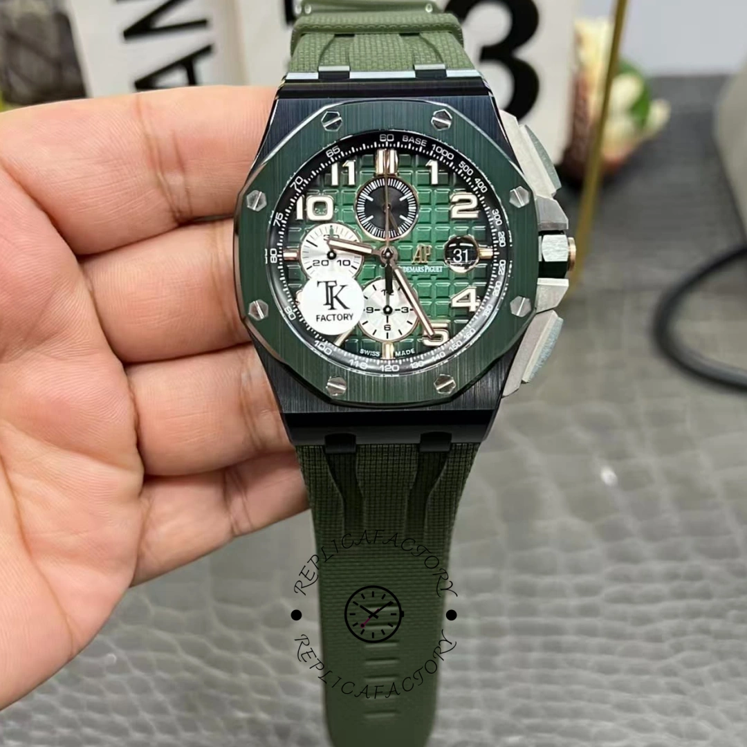 AP Royal Oak Offshore 44mm Green Dial 26405CE.OO.A056CA.01 1:1 Clone Chronograph - QualitySwissReplica