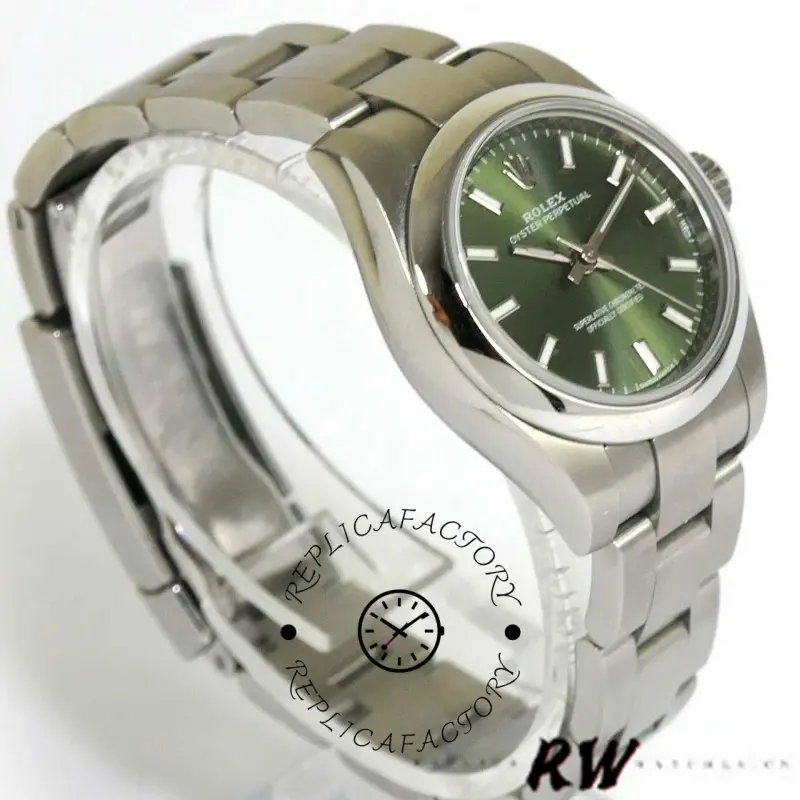 Rolex Oyster Perpetual 176200 Olive Green Dial Oyster Bracelet 26mm Lady Replica Watch - QualitySwissReplica