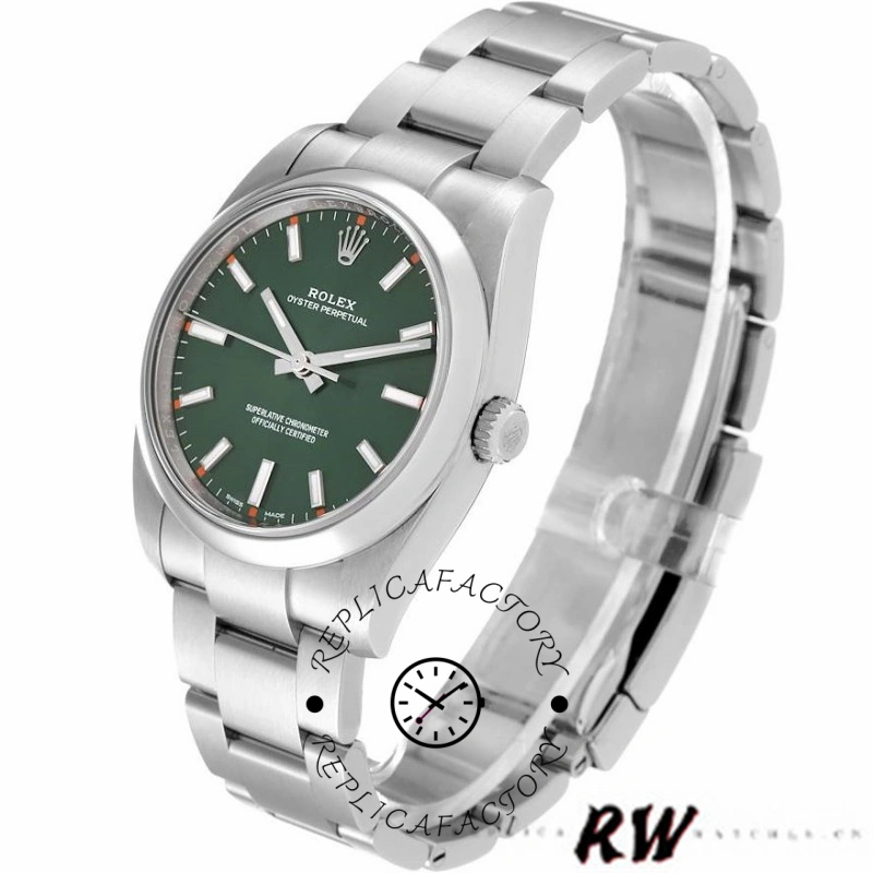 Rolex Oyster Perpetual Air-King 114200 Olive Green Index Dial 34mm Unisex Replica watch - QualitySwissReplica
