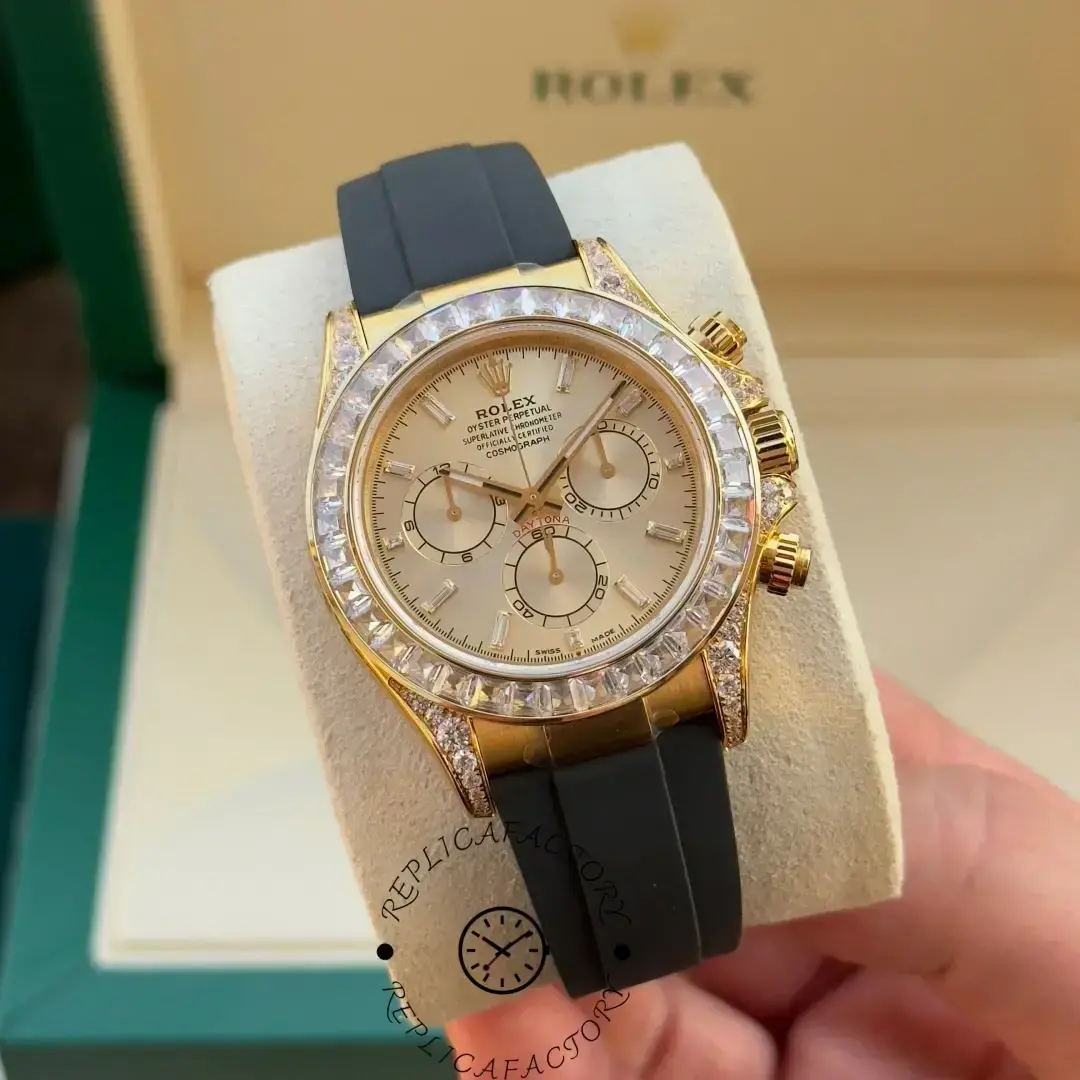 Rolex Cosmograph Daytona Yellow Gold Champagne Dial 126598TBR-0001 Replica - QualitySwissReplica