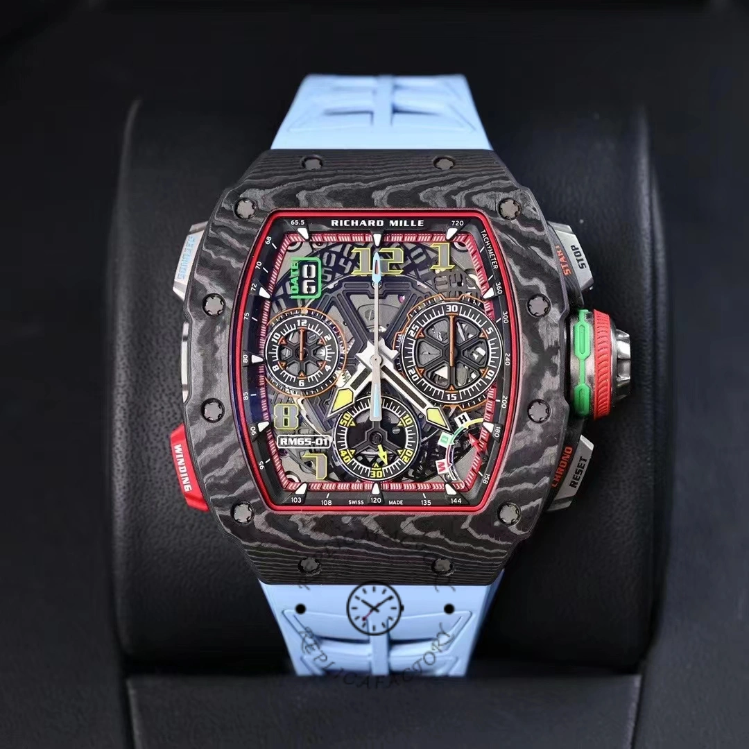 Replica Richard Mille Winding Split-Seconds Chronograph Carbon TPT RM 65-01 50mm - QualitySwissReplica