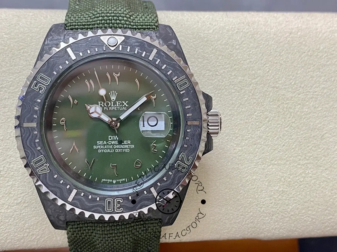 Rolex Sea Dweller DiW Carbon HUNTER ARABIC 43mm Luxury Mens Watch - QualitySwissReplica
