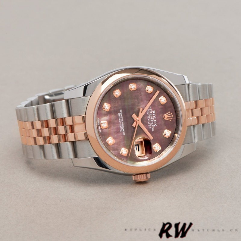 Rolex Datejust 116201 Black Mother of Pearl Dial 36mm Unisex Replica Watch - QualitySwissReplica