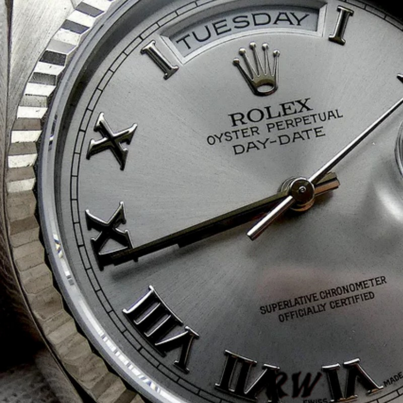 Rolex Day-Date 118239 Rhodium Roman Dial 36mm Unisex Replica Watch - QualitySwissReplica