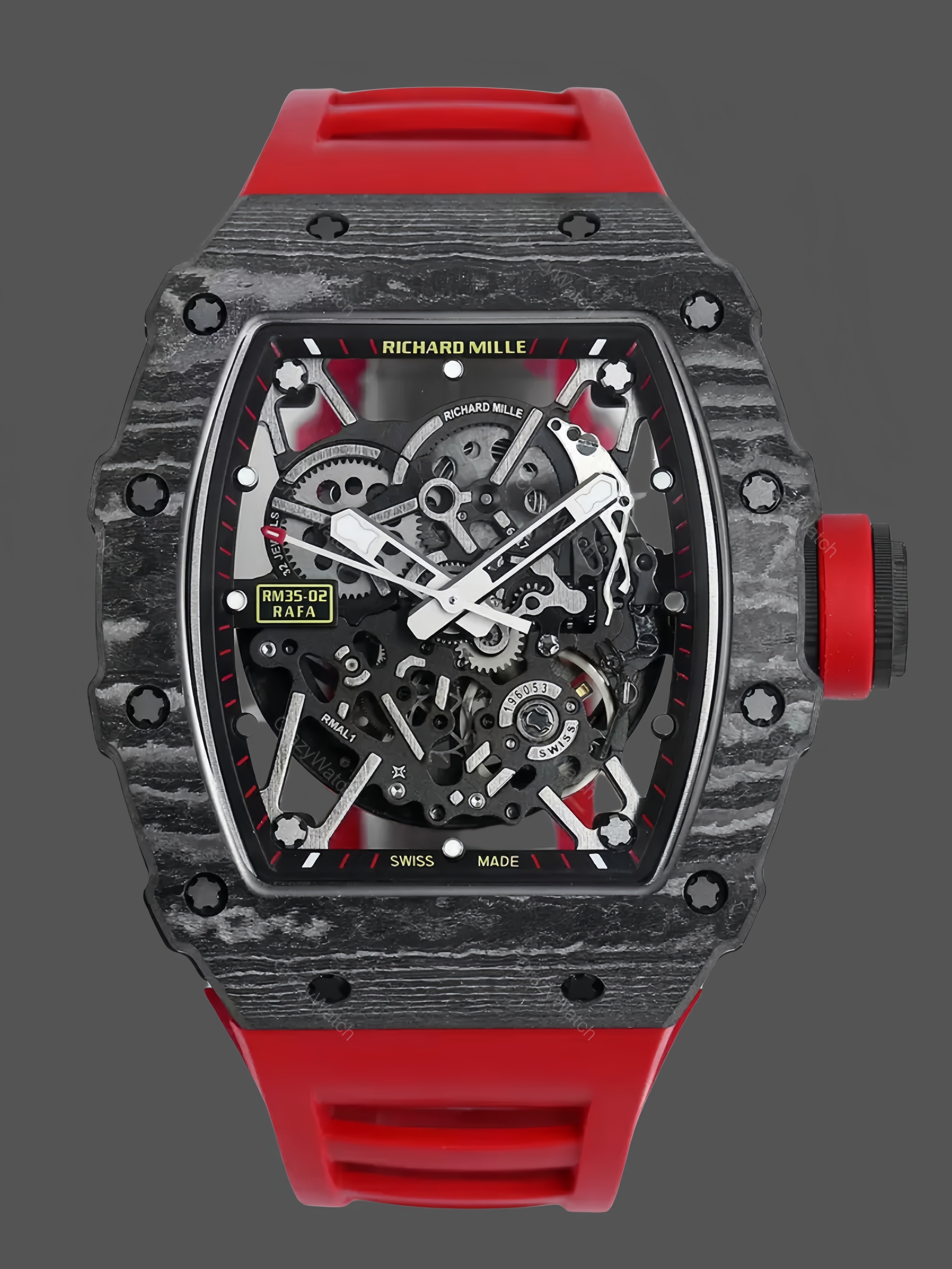 Richard Mille Black Carbon NTPT Automatic Rafael Nadal RM35-02 - QualitySwissReplica