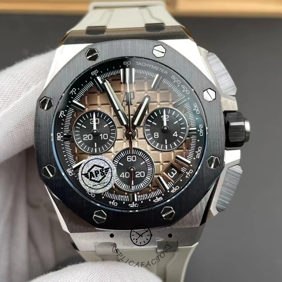 AP Royal Oak Offshore Chronograph Smoked Light Brown 26420SO.OO.A600CA.01 Replica - QualitySwissReplica