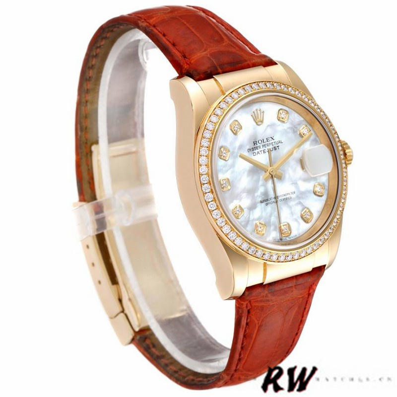 Rolex Datejust 116188 Mother of Pearl Diamond 36mm Unisex Replica Watch - QualitySwissReplica