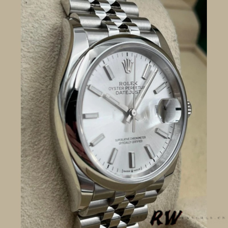 Rolex Datejust 126200 Silver Dial Stainless Steel 36MM Unisex Replica Watch - QualitySwissReplica