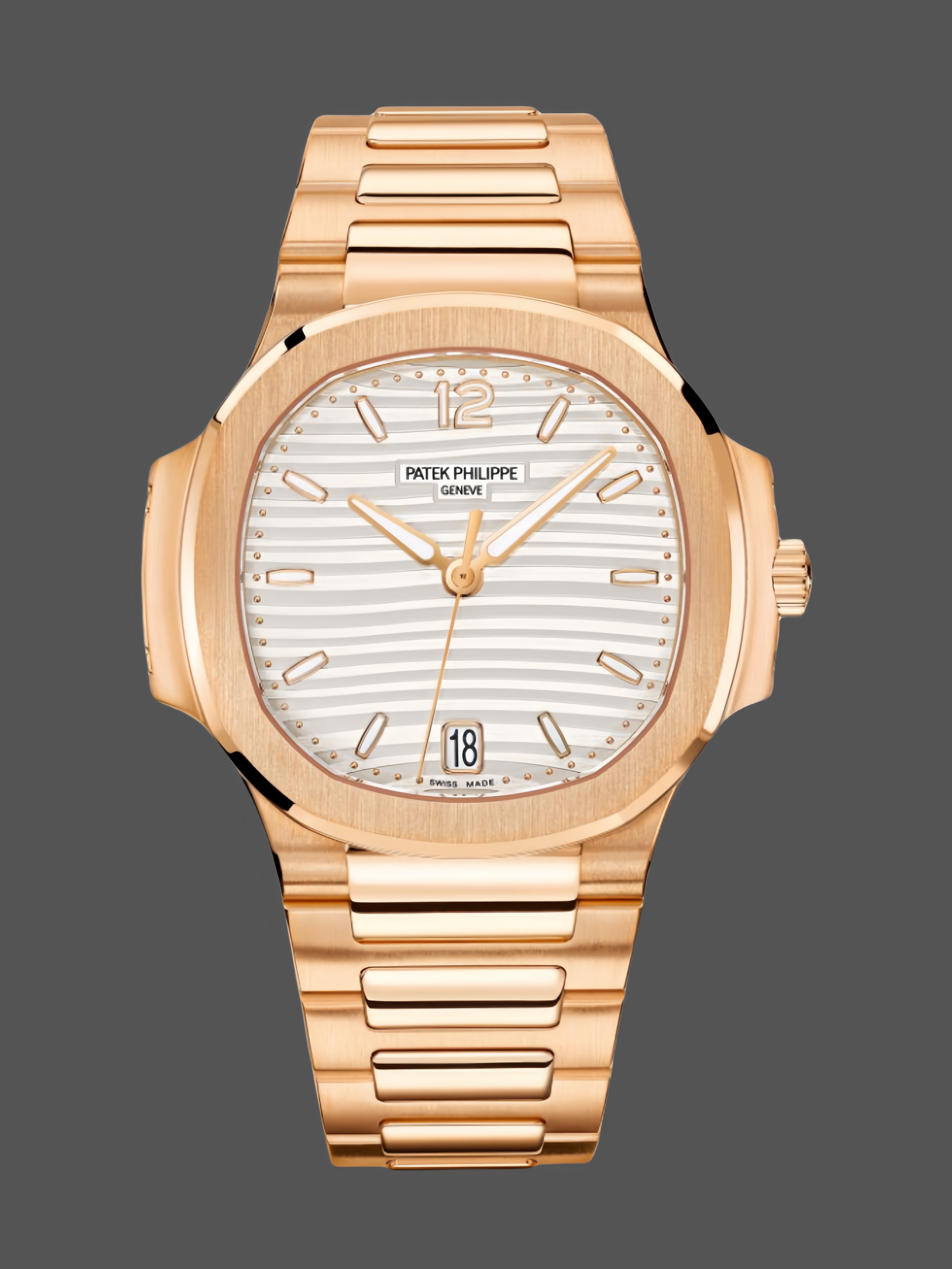 Patek Philippe Nautilus Ladies Rose Gold & Yellow Gold Silver Dial 7118 1R 001 35.2mm - QualitySwissReplica