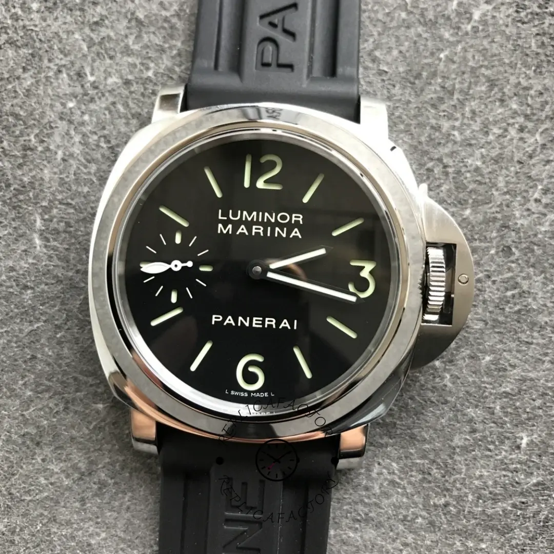 Panerai PAM00111 Luminor Marina Manual Replica Steel Rubber Strap - QualitySwissReplica