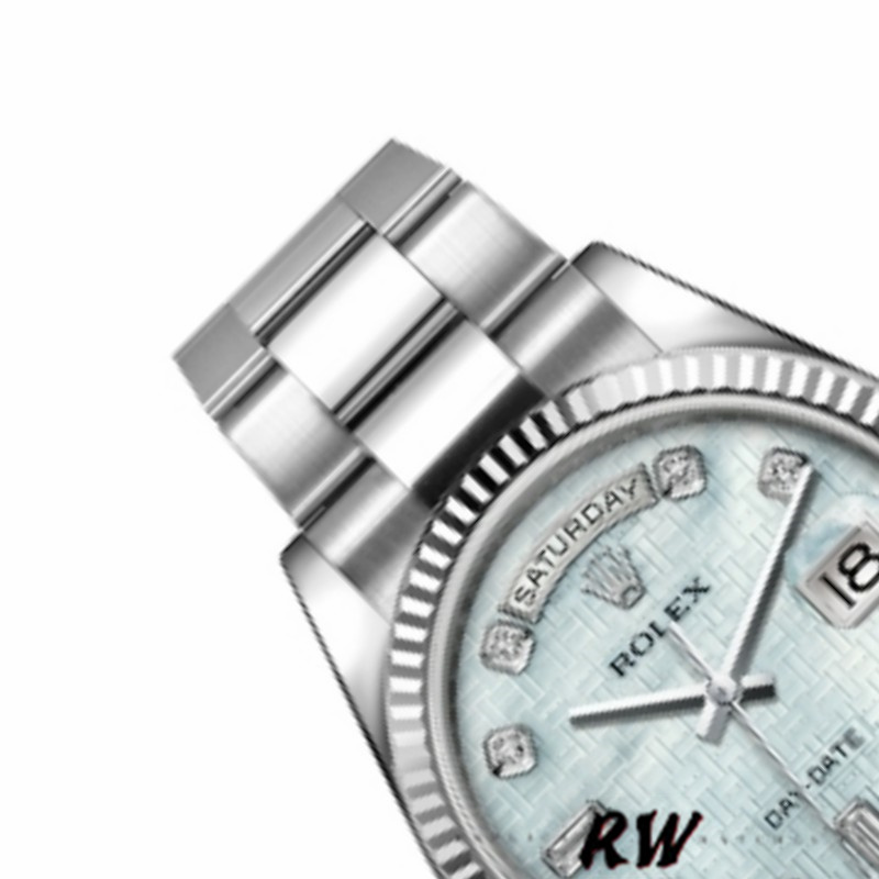 Rolex Day-Date 118239 Mother of Pearl White Dial 36mm Unisex Replica Watch - QualitySwissReplica