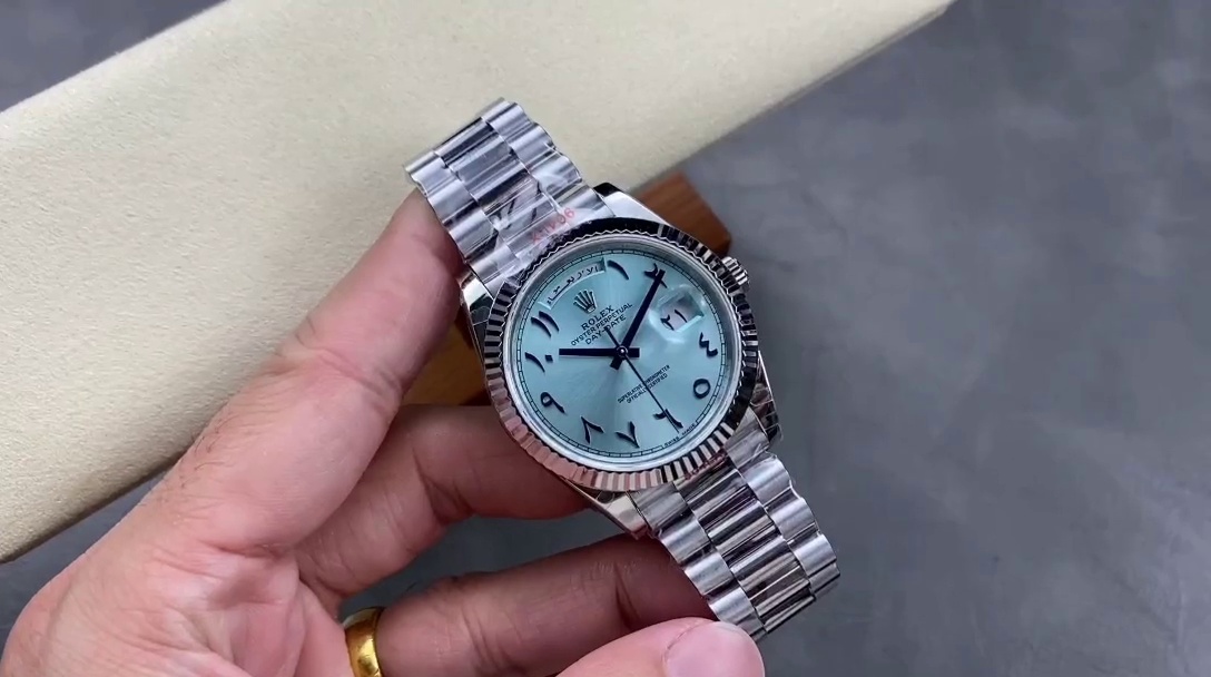 Rolex Day Date 40 228236 Platinum Ice Blue Dial Men's Watch - QualitySwissReplica