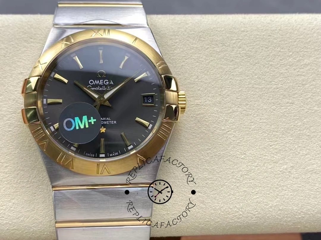 Omega Constellation Co-Axial Clone Watch Grey Dial 123.20.38.21.06.001 - QualitySwissReplica
