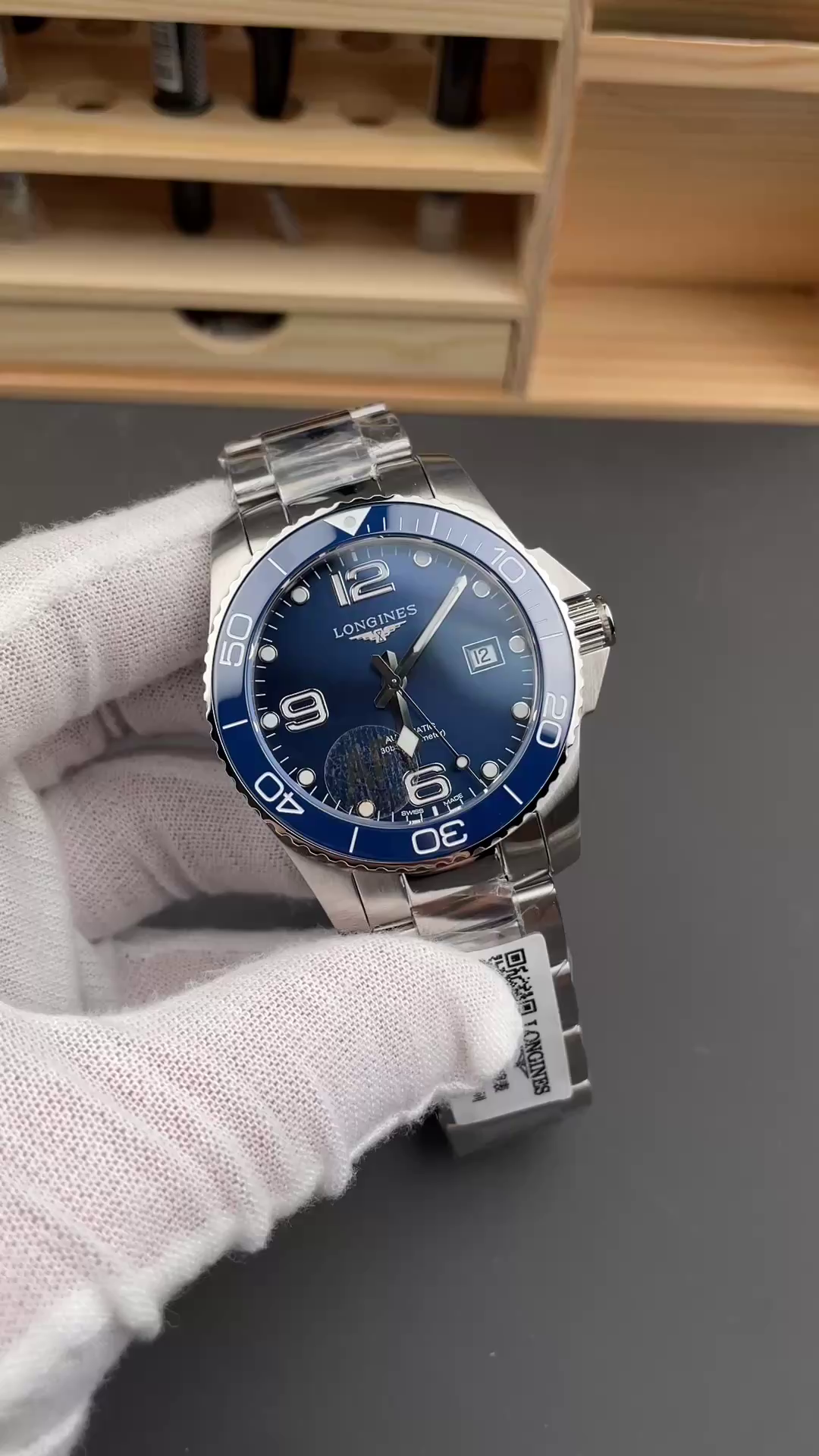 Longines HydroConquest Automatic 41mm 1:1 Clone L3.781.4.96.6 Blue Dial Steel - QualitySwissReplica