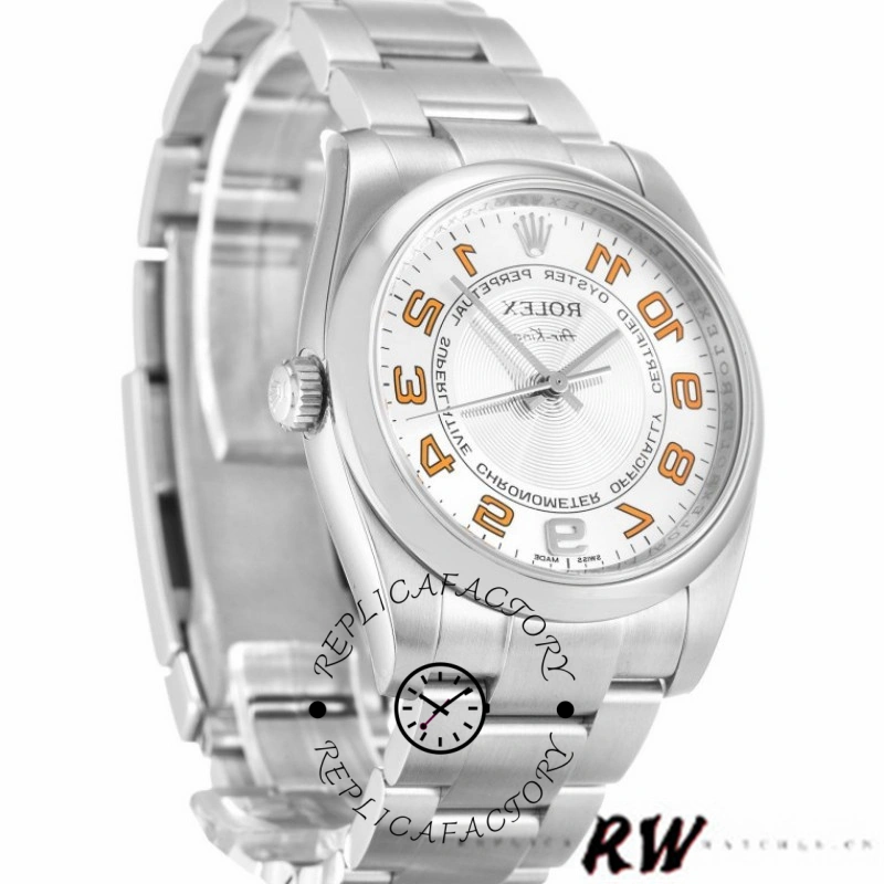 Rolex Oyster Perpetual Air-King 114200 Concentric Silver Dial 34mm Unisex Replica watch - QualitySwissReplica