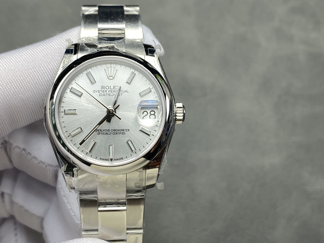 Rolex Datejust 31 Silver Dial Domed Bezel 278240 0005 Women's Watch - QualitySwissReplica