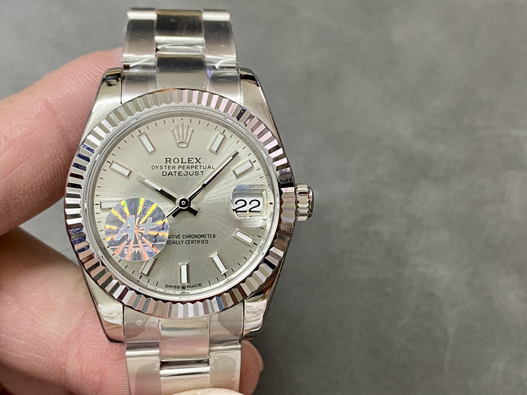 Rolex Datejust 31 Stainless Steel and White Gold Silver Dial M278274 0011 Women's Watch - QualitySwissReplica