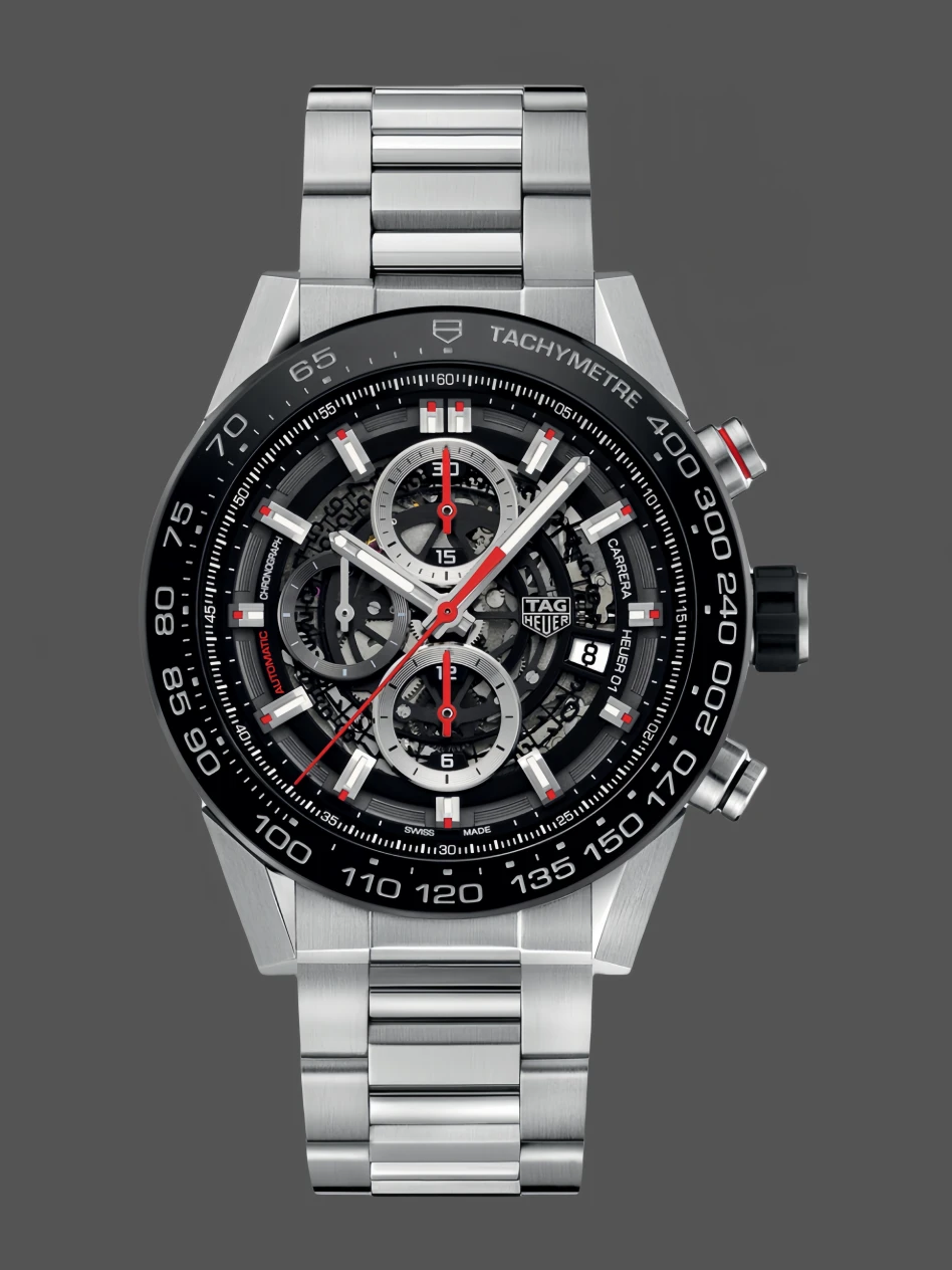 TAG Heuer Carrera Heuer 01 Black Automatic CAR2A1W.BA0703 43mm - QualitySwissReplica