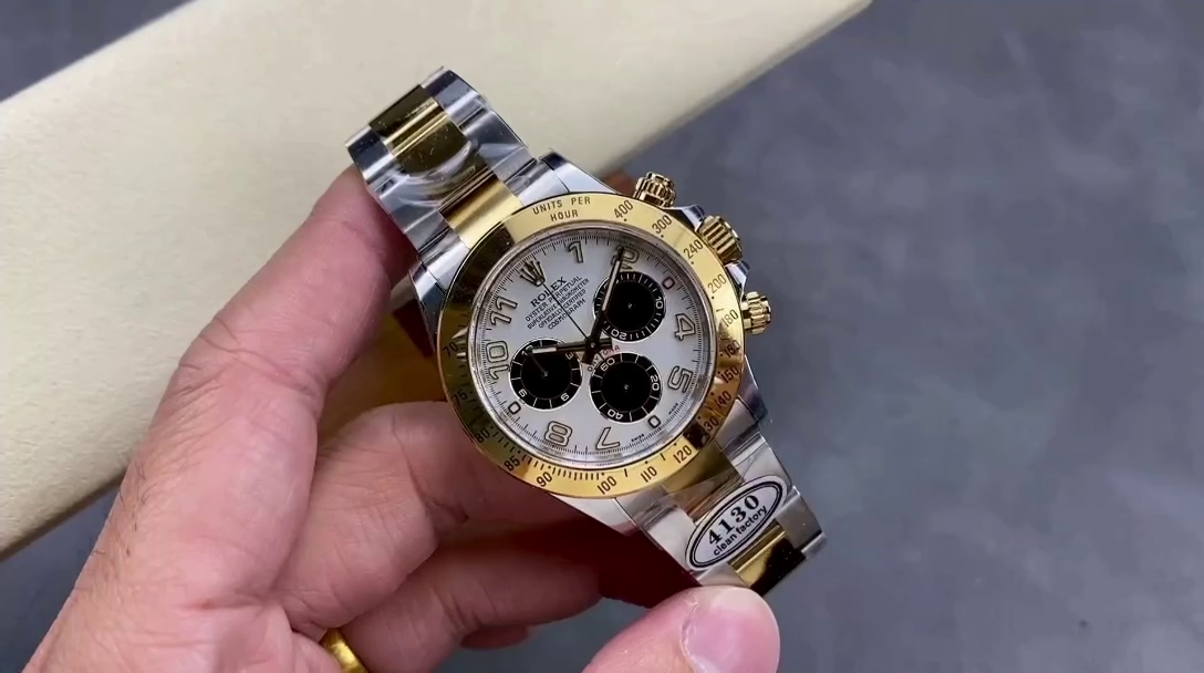 Rolex Daytona 116523 White Arabic Panda Dial 40mm Mens Replica Watch - QualitySwissReplica