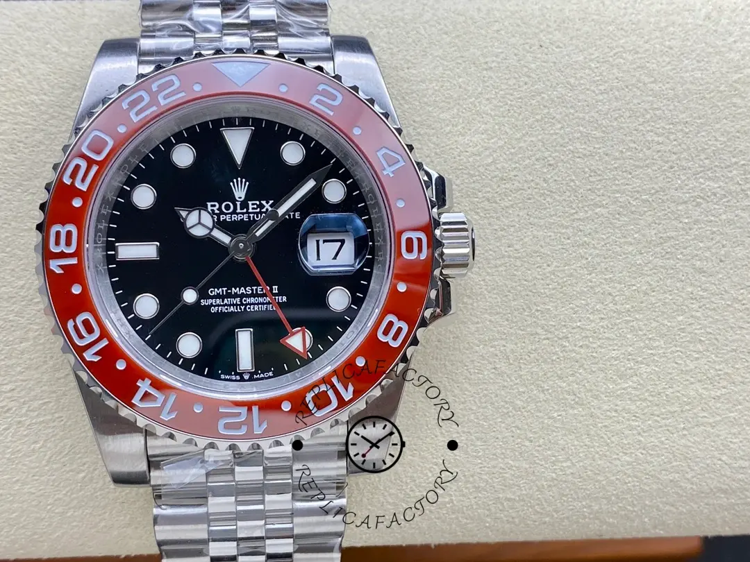 Rolex GMT Master II Pepsi 126710BLRO Jubilee Mint Black Dial 40MM Men's Watch - QualitySwissReplica