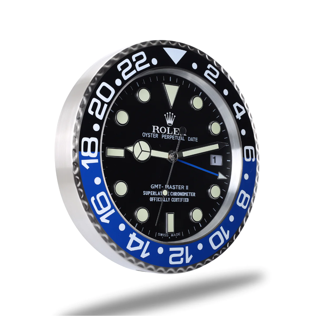 Rolex GMT Master Black & Blue Wall Clock - QualitySwissReplica