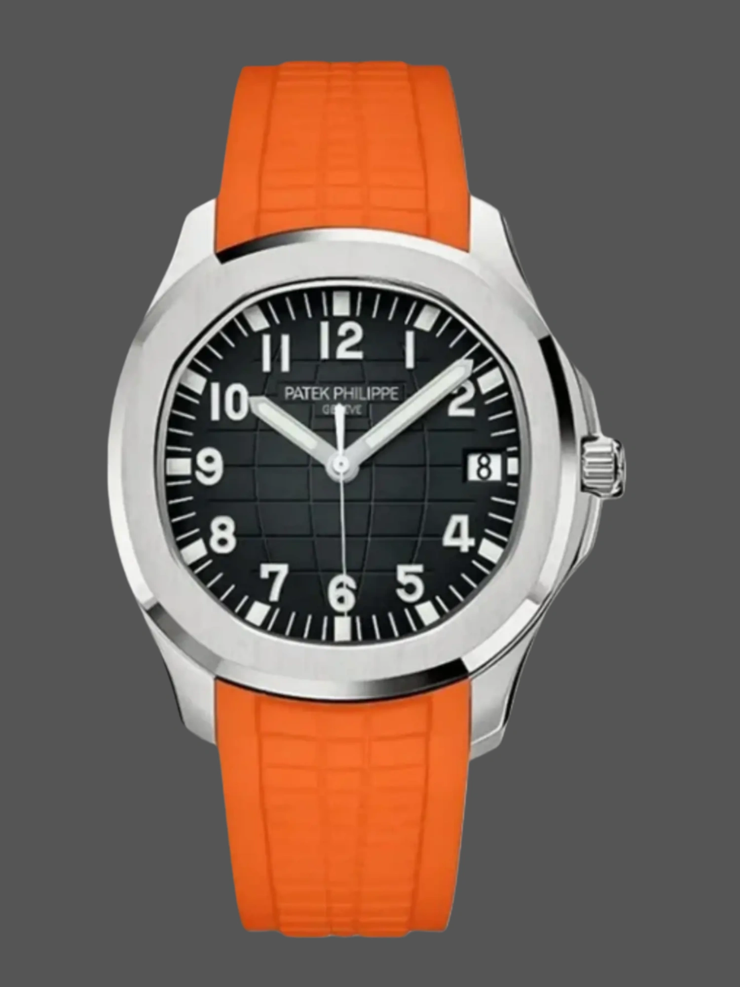 Patek Philippe Aquanaut 5167A 001 Replica 40mm Orange Rubber Strap - QualitySwissReplica