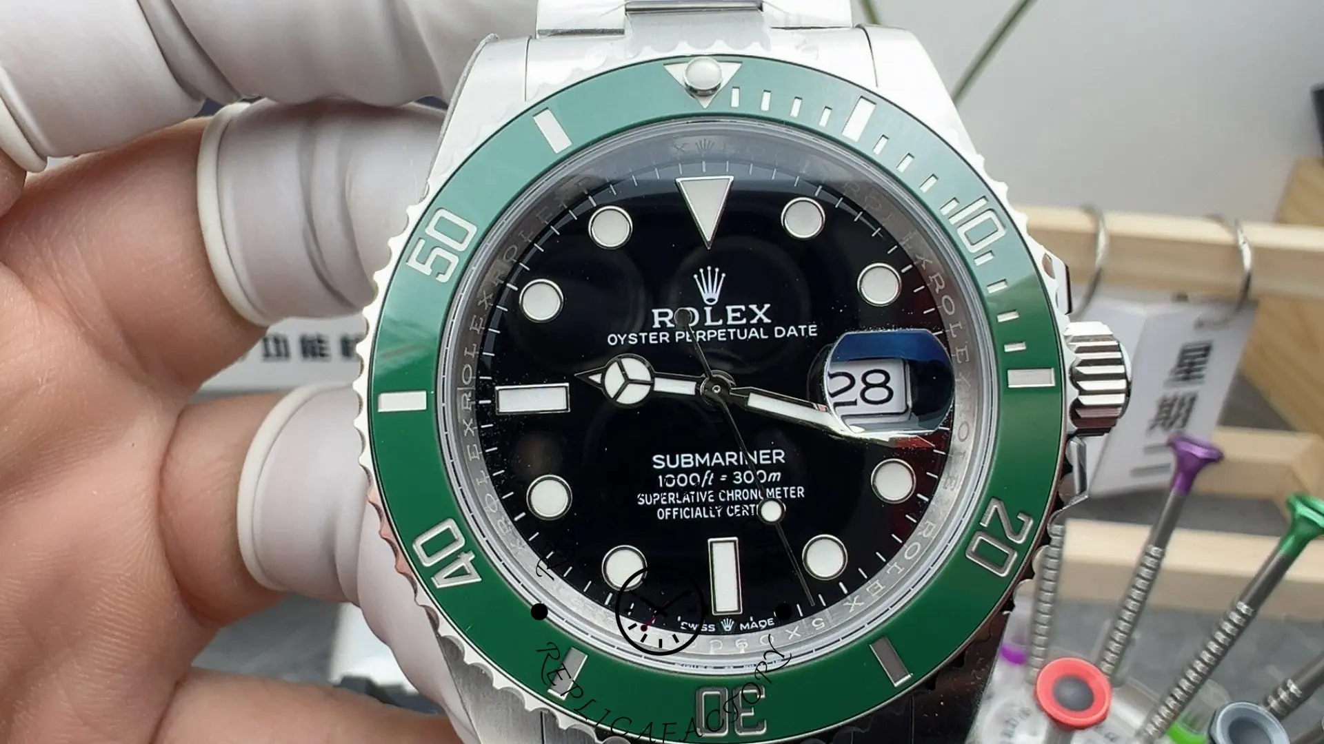 Rolex Submariner 126610LV Green Bezel Black Dial 41mm Mens Watch - QualitySwissReplica