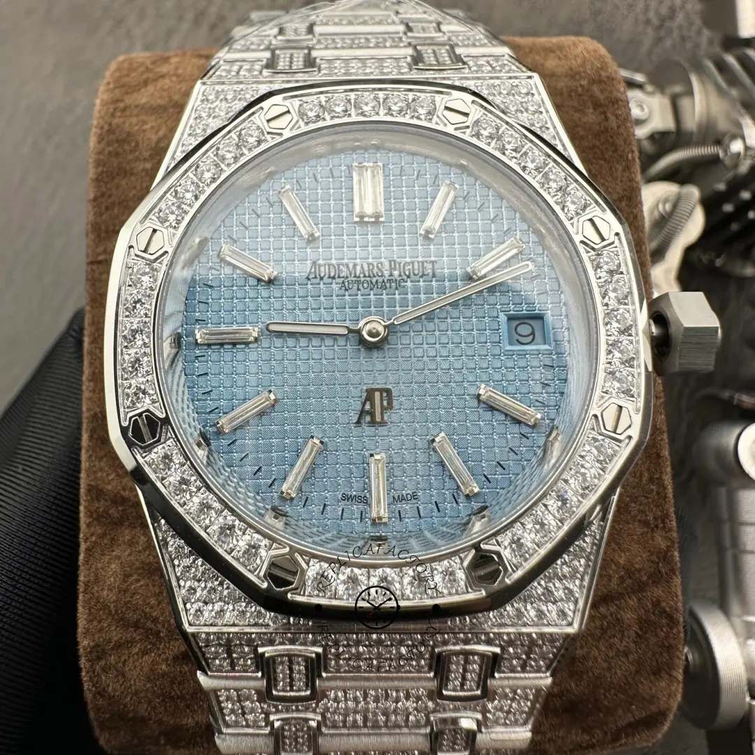 AP Royal Oak Offshore 15202BC.ZZ.1241BC.02 Replica 39 Ice Blue Dial - QualitySwissReplica