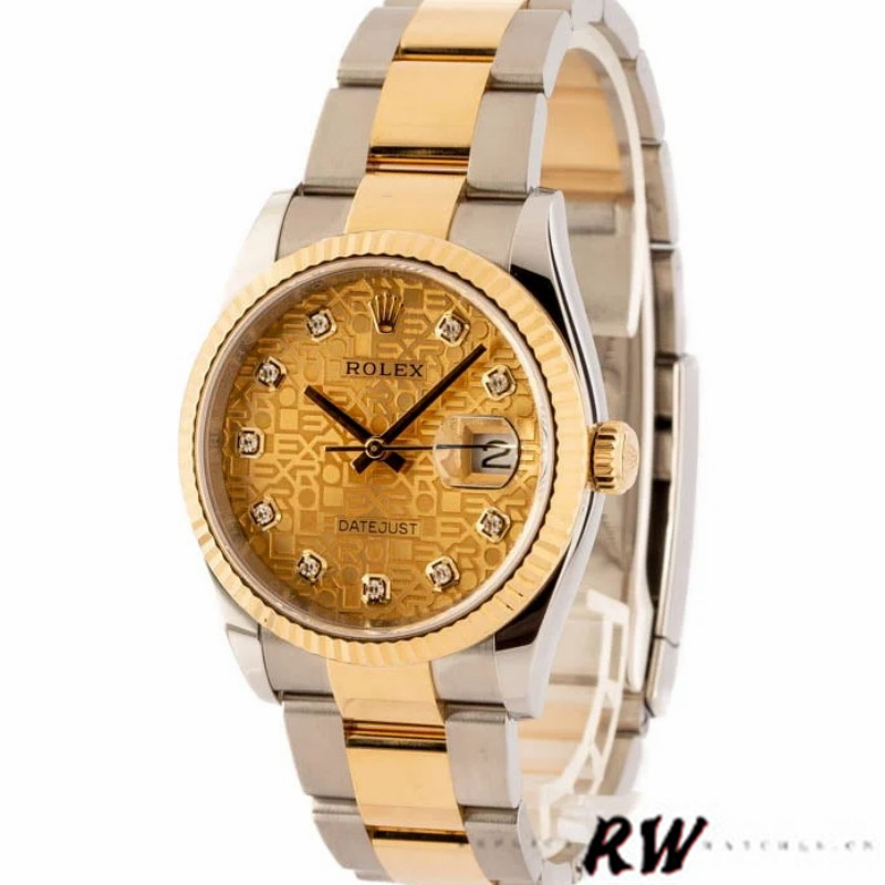Rolex Datejust 126233 Champagne Jubilee Dial 36MM Unisex Replica Watch - QualitySwissReplica