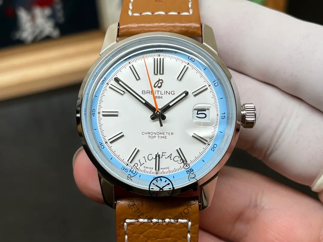 Replica Breitling Top Time AB3113281A1X1 B31 38mm Sky Blue Dial - QualitySwissReplica
