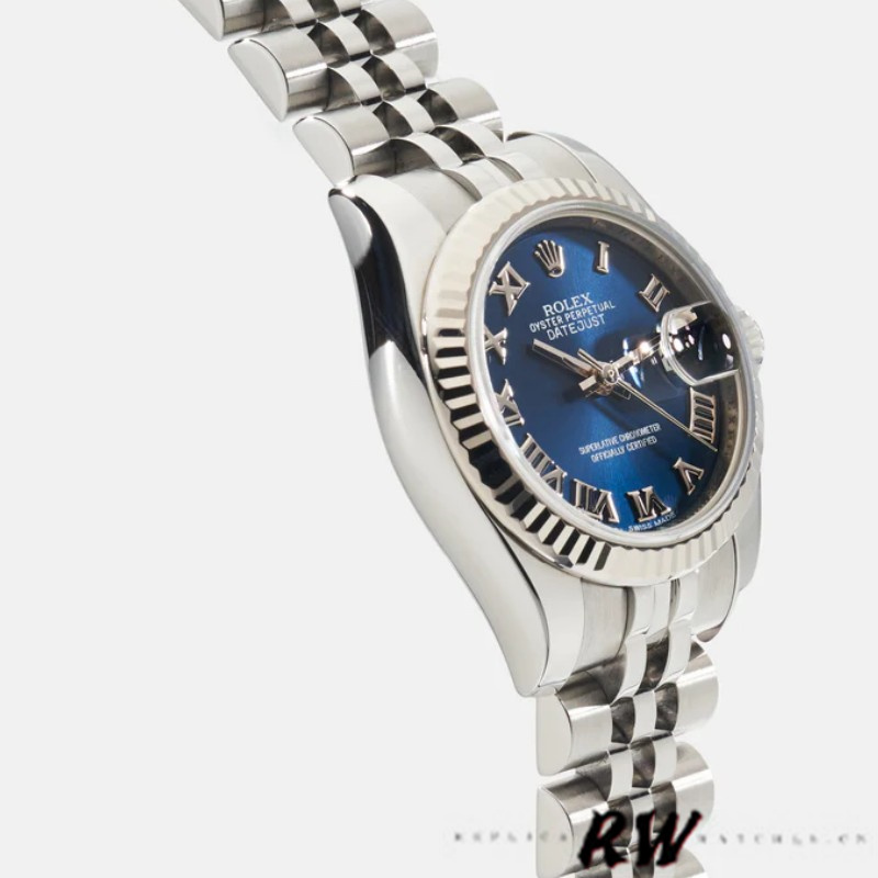 Rolex Datejust 179174 Blue Roman Numeral Dial 26MM Lady Replica Watch - QualitySwissReplica