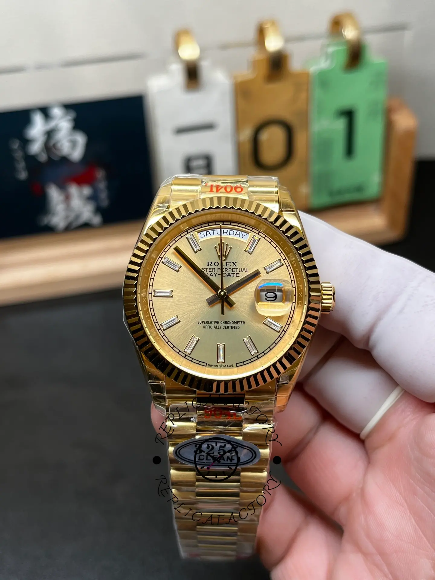 Rolex Day Date 36 Champagne Dial Yellow Gold Bracelet 128238 0132 - QualitySwissReplica