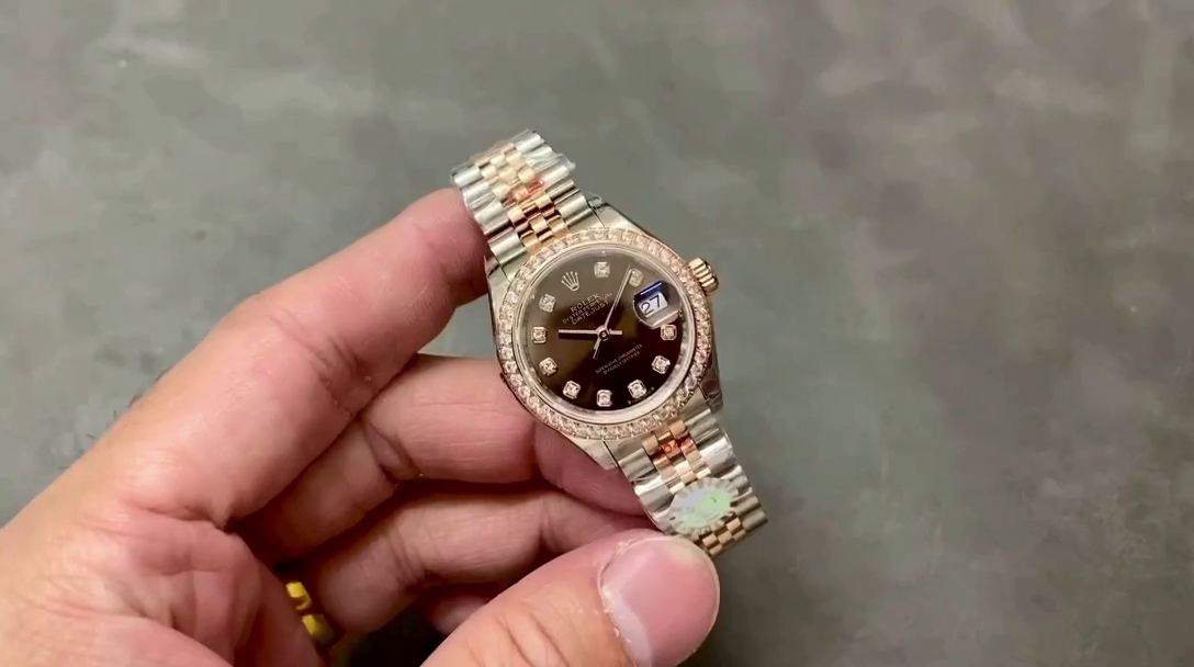 Rolex Datejust 28 Chocolate Diamond Dial m279135rbr 0018 Women's Watch - QualitySwissReplica