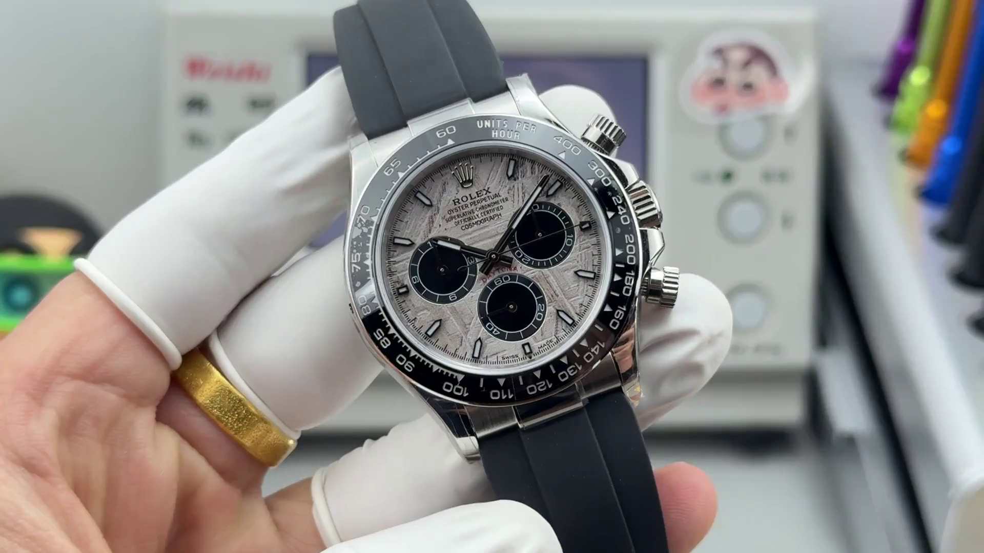 Rolex Daytona 116519 Meteorite and Black Dial 40mm Mens Replica Watch - QualitySwissReplica