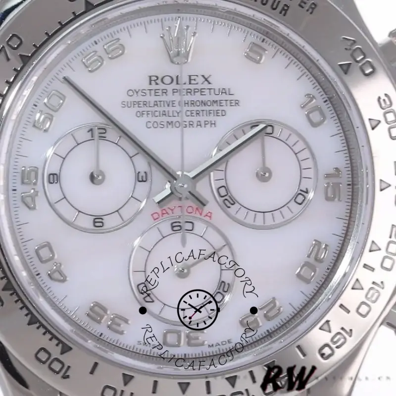 Rolex Daytona 116519 Mother of Pearl Arabic Dial 40mm Mens Replica Watch - QualitySwissReplica