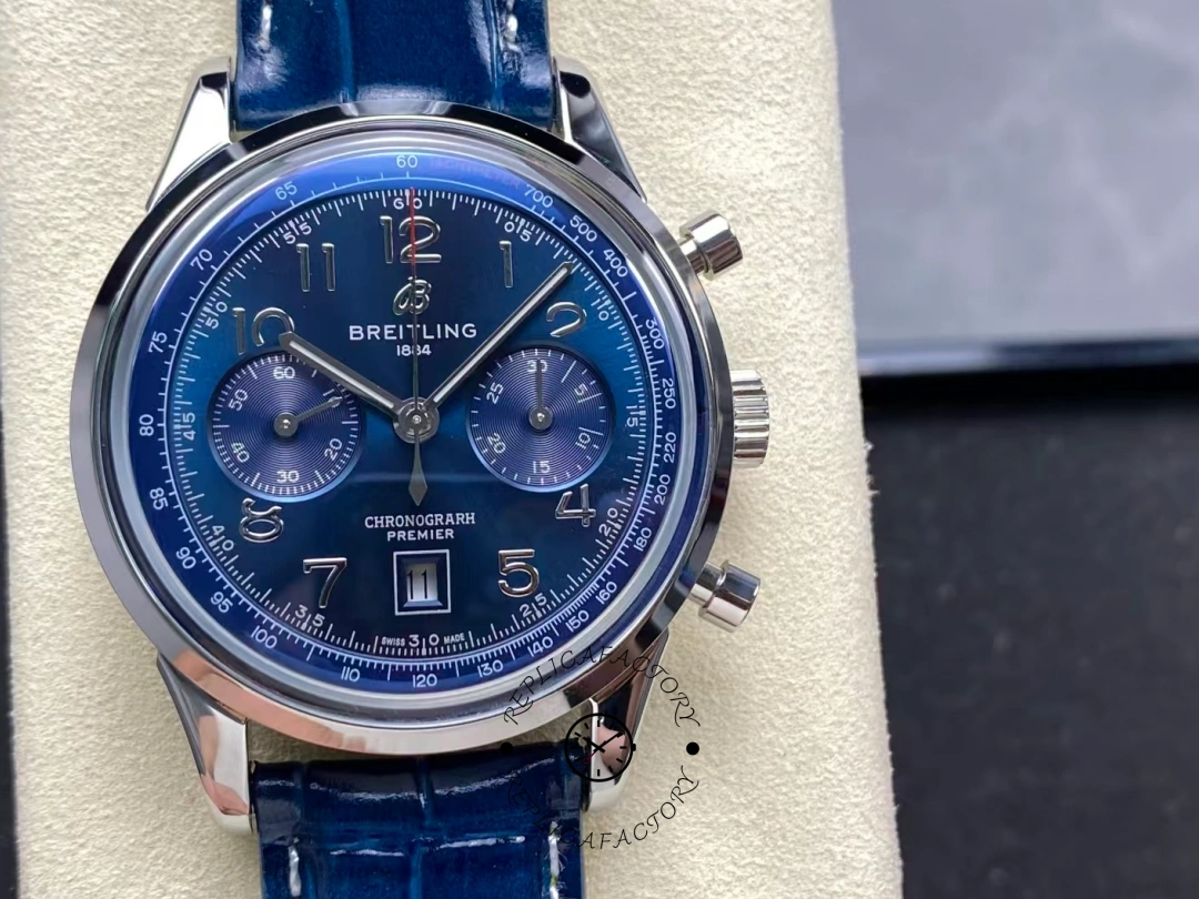 Breitling Premier B01 Chronograph Blue Dial AB0145171C1P2 Replica - QualitySwissReplica